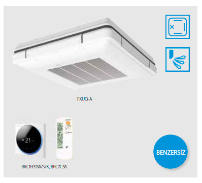 FXUQ - 4 yöne üflemeli tavan asılı tip iç ünite